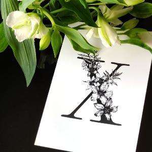 Carte Poésie florale "X"