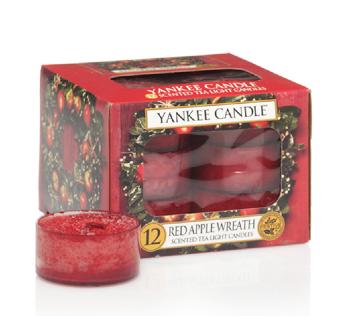 Boite De 12 Lumignons Red Apple Wreath Yankee Candle