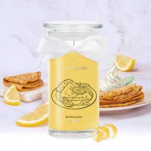 Bougie Butter & Lemon crêpe Boucles d' Oreille Jewel Candle