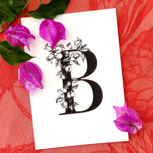 Carte Poésie florale "B"