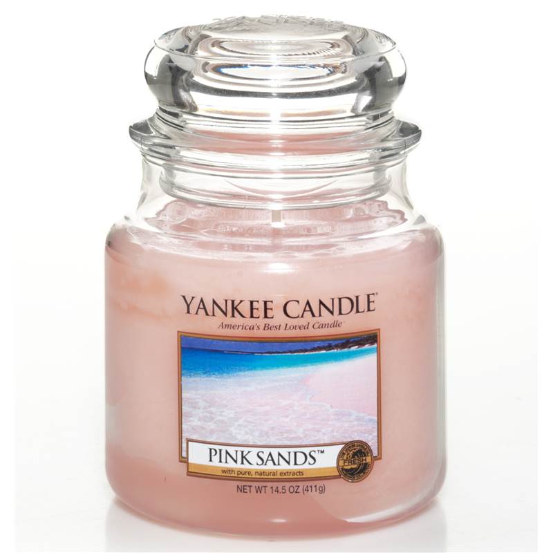 Bougies Yankee Candle - Moyenne jarre Pink sand / Sable rose