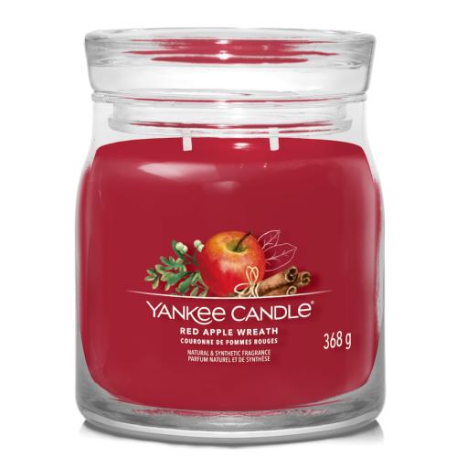 Moyenne Jarre Signature Red Apple Wreath Yankee Candle
