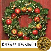 Red apple wreath / couronne de pommes rouges