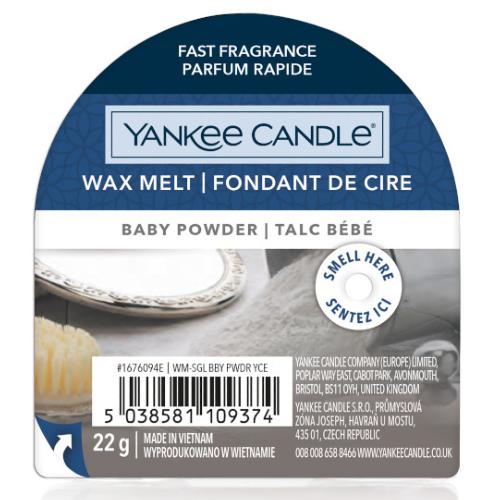 Tartelette ou fondant de cire Baby Powder / Talc Bébé Yankee Candle