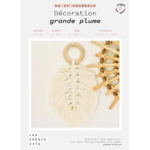 Macramés Kit créatif : Décoration "Grande plume"