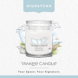 Moyenne Jarre Signature Clean Cotton Yankee Candle