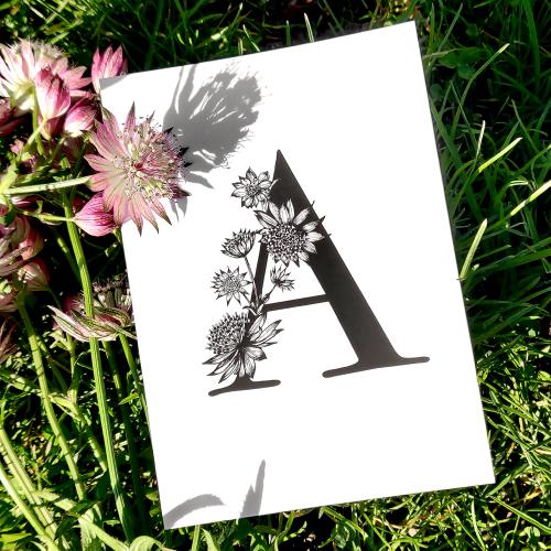Carte Poésie florale "A"