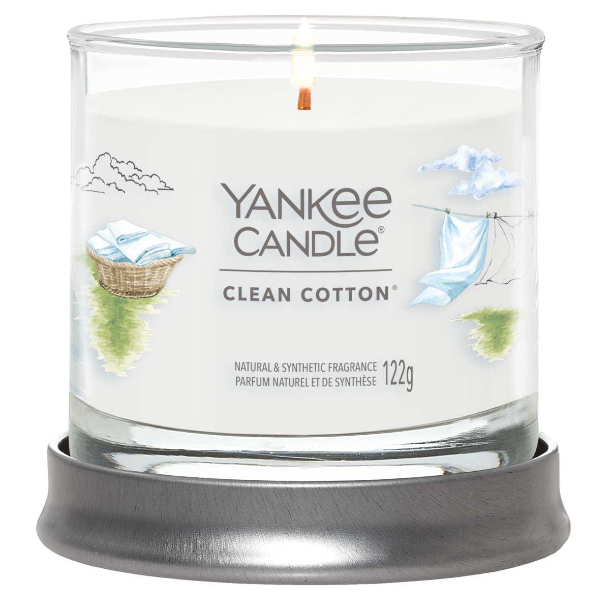 Yankee Candle Petite jarre Clean Cotton / Coton Frais - Candlestore.fr