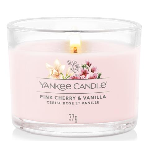 <b>Votive en verre</b> Bougie Pink Cherry et Vanilla Yankee Candle